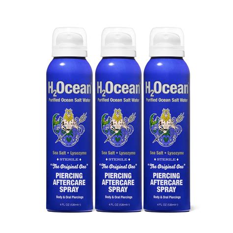Amazon.com: H2Ocean Piercing Aftercare Spray and Keloid Bump Removal– Sea Salt Spray for Body ...