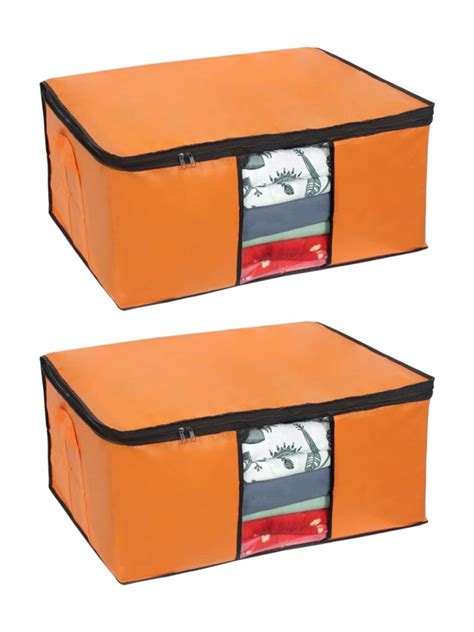 Pretty Krafts Set of 2 Non Woven Underbed Storage Bag with Handles ...