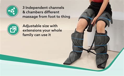 AGARO MAGMA Air Compression Leg Massager, Leg Foot Calves Thigh Massage ...