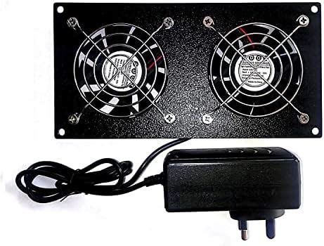 Fourdot Cabinet Cooling Fan System 8inches Dual 80mm Fan with Adapter ...