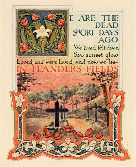 In Flanders Fields | WWI Poem by McCrae, Text, Red Poppy as Symbol ...