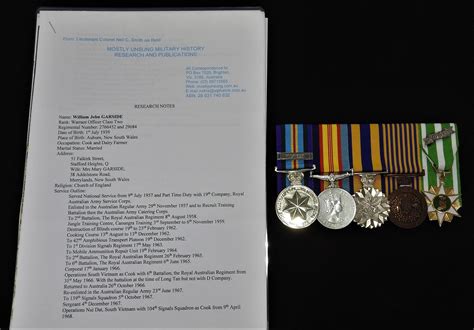 Lot - Australian Army Vietnam Campaign & Service Medals w/ Paperwork