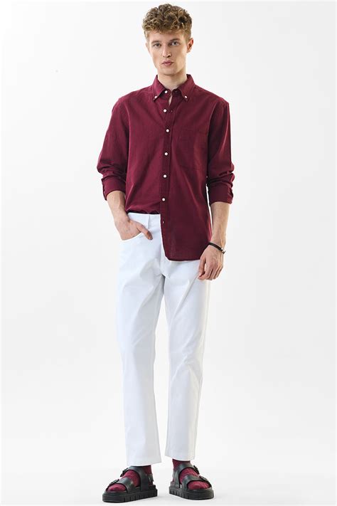 Buy Men's Slim Fit Stretch White Trousers Online | Snitch – SNITCH