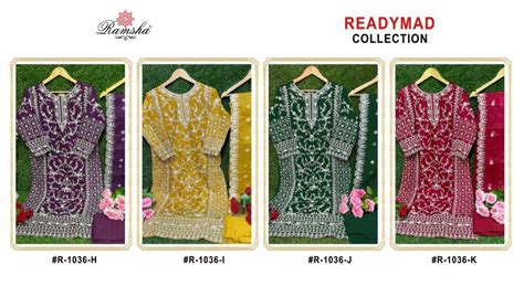Ramsha R 1036 Nx Organza Ready Made Pakistani Collection