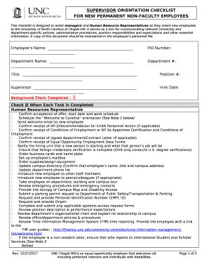 This checklist is designed to assist managers and Human Resource ...