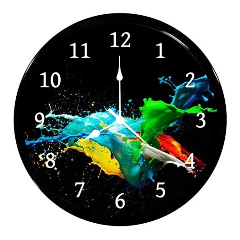 Buy Babawill Colour Abs Plastic Wall Clock with Glass in Front Online ...