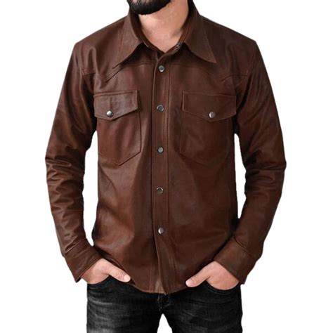 Adorn Men's Leather Shirt Stay Stylish and Comfortable