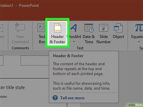 Adding Header in PowerPoint 的图像结果