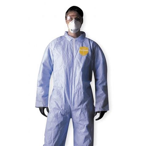 Dupont Collared Disposable Coveralls, M, 25 , White, Proshield®, Zipper ...