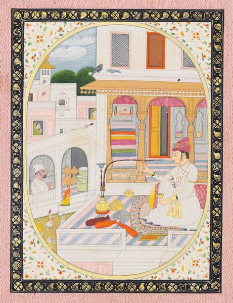 A Gold Merchant - C.1810 - Vintage Indian Miniature Art Painting ...