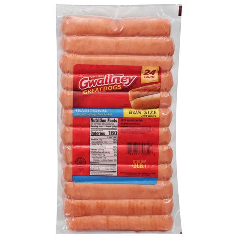 Gwaltney Bun Size Traditional Hot Dogs 24 ea 24 ct | Shipt