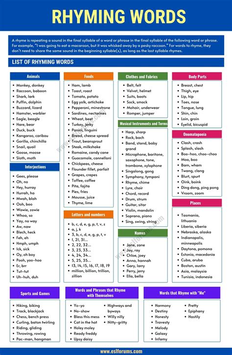 Long A Rhyming Words