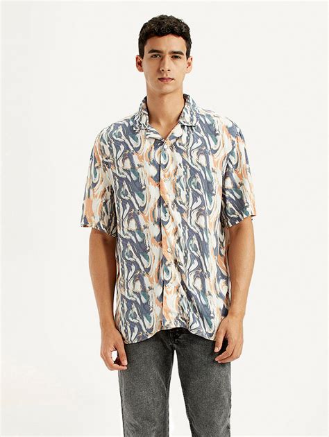 Men's All Over Print Multi Color Slim Fit Camp Shirt – Levis India Store