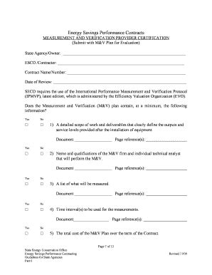 Fillable Online seco cpa state tx ESPC guidelines - Part 6 Measurement ...