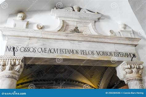 Bones Chapel in Evora. Entrance Editorial Photo - Image of archaeology ...