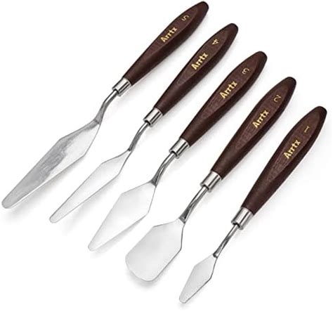 5 Pieces Painting Knives Stainless Steel Spatula Palette Knife Oil ...