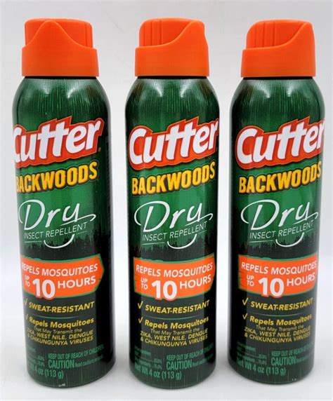 3 Cutter Backwoods Dry Repellent Spray Insect Killer Mosquito Bug ...