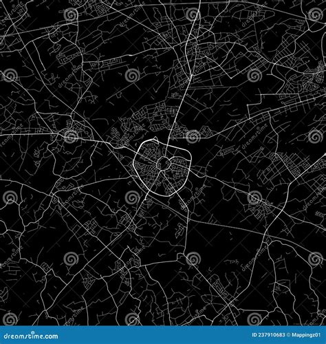 Black City Map of Hasselt Belgium. Stock Illustration - Illustration of belgium, beautfiful ...
