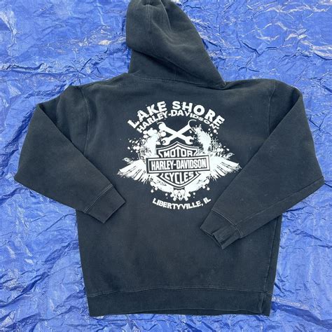 Harley Davidson Hoodie Lake Shore Libertyville size... - Depop