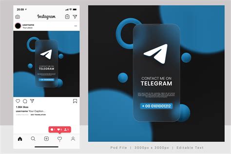 Telegram Icon in Glassmorphism Mockup Graphic by hr studio · Creative ...