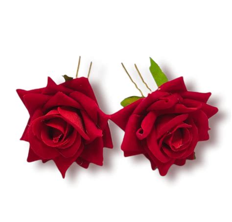 Buy LYF5STAR Handmade Bride Rose Floral Juda Pin For Women| Elegant Red ...