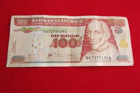 Guatemala 100 Quetzales 1998 Vintage Guatemala Cien Quetzals Note 1998 ...