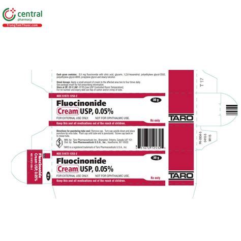 Thuốc Fluocinonide Cream USP 0.05%-trị viêm da cơ địa, vảy nến