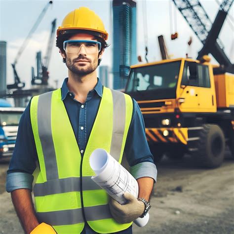 Man in safety equipment at work smiling construction worker man ...