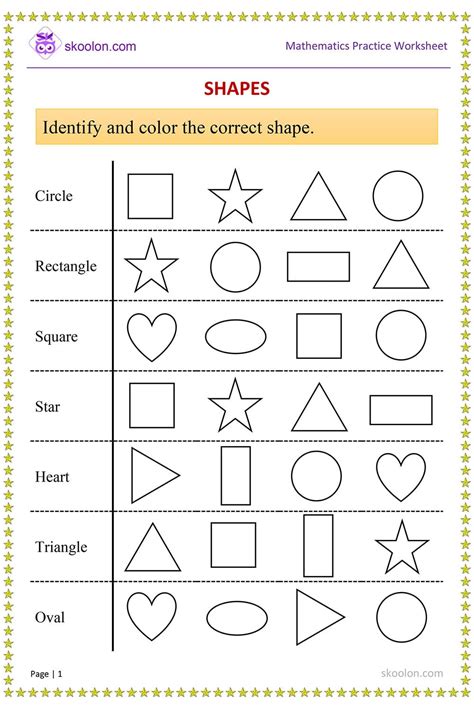 Math Shapes Worksheet 的图像结果