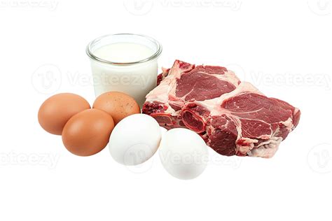 beef, chicken meat, milk, chicken eggs, side by side, livestock food ...