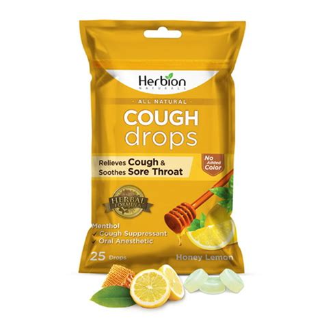 Herbion All Natural Cough Drops, Honey Lemon Flavor, 25 Ea - myotcstore.com