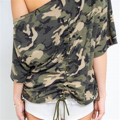 atmos pink Lace-up One Shoulder Top WDLDCAMO （アトモス ピンク レースアップ ワンショルダー ...