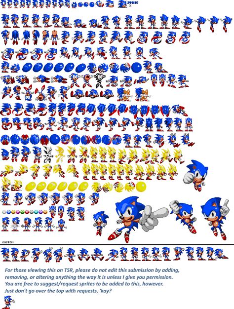 Custom Classic Sonic Sprite Sheet by Adanishedgehog2011 on DeviantArt
