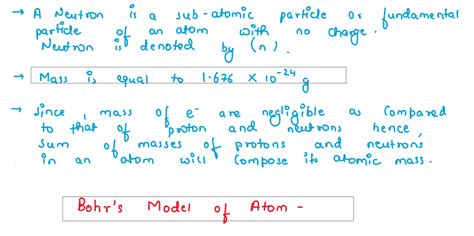 Class 9 ICSE Chemistry Chapter Atomic Structure Important notes