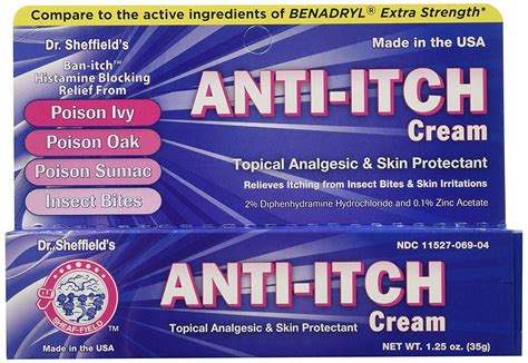 Dr. Sheffield's Anti-Itch Cream, 1.25 oz HSA/FSA Eligible - Walmart.com