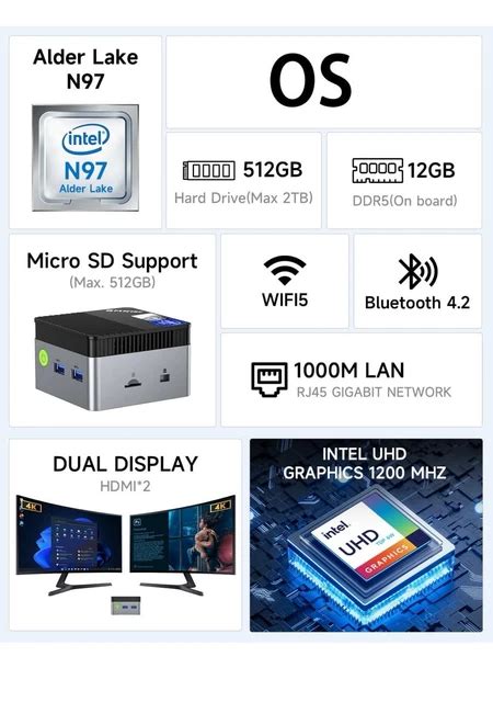 Image result for Gmktec Mini PC N97 Micro Desktop Computer