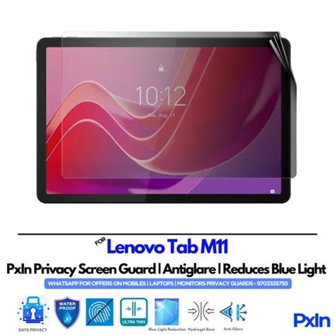 Privacy Screen Guard (Anti-Blue & Anti-Glare) for Lenovo Tab M11 | Pxin