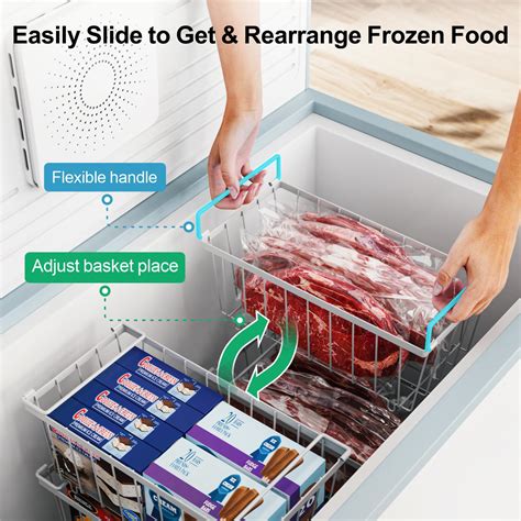 Snapklik.com : iSPECLE Chest Freezer Organizer Bins - 3 Pack Stackable ...