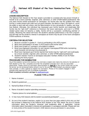 Fillable Online www.gocivilairpatrol.comprogramsaceAerospace ...