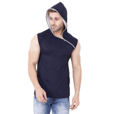 Buy Trendfull Men's Cotton Hooded T-Shirt Black at Amazon.in