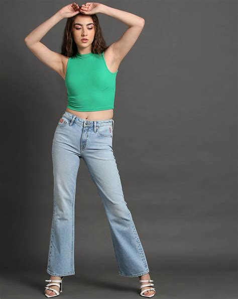 4 YURI BOOTCUT FADED JEANS