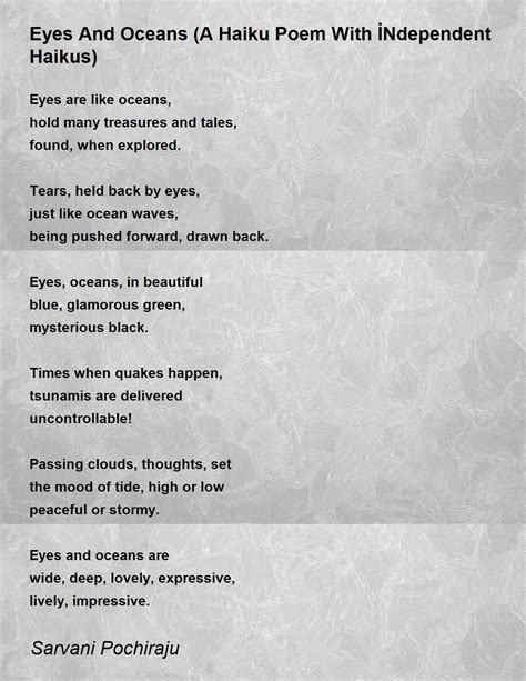 Haiku Poems About The Ocean Ocean #Haiku #Poetry – Poems For