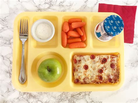School Lunch Tray Pizza