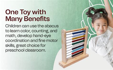 Wooden Abacus with 10 Rows & 100 Beads for 3+ Children | Learning and ...