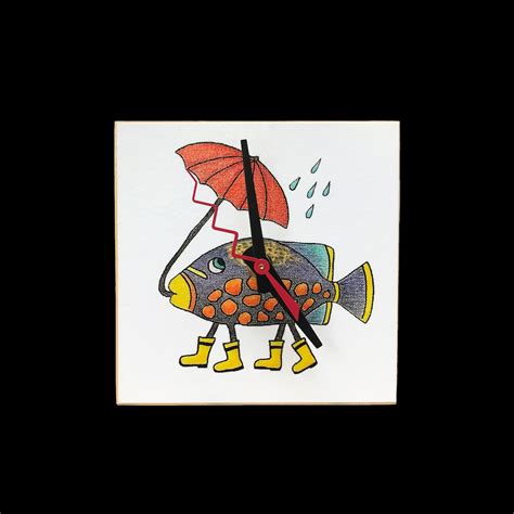 Darwin's Fish With Feet Clock. - Etsy