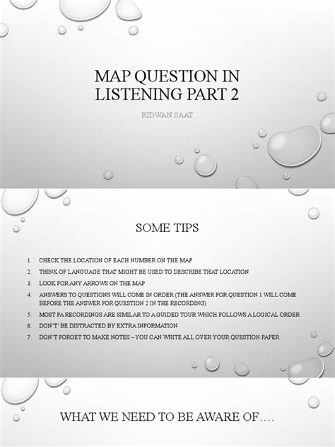 Image result for Listening Map Questions