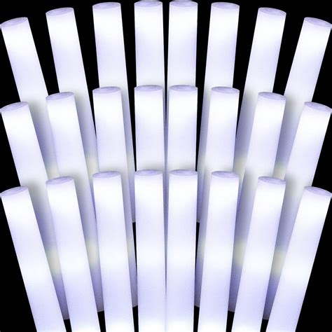 Amazon.com: Liliful 150 Pcs LED Foam Sticks Bulk White Light up Sticks ...