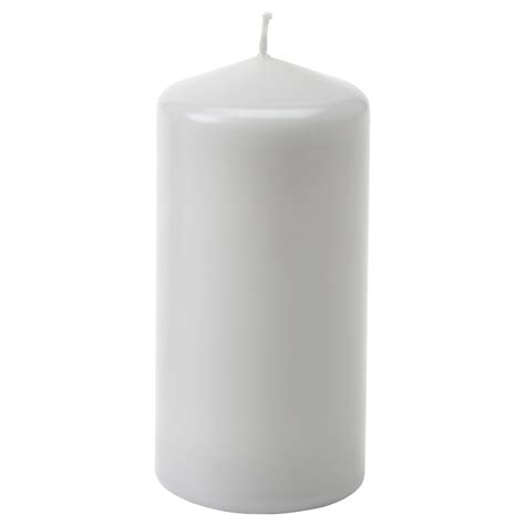 DAGLIGEN unscented pillar candle light grey 14 cm | IKEA Lietuva
