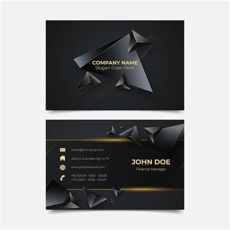 Realistic elegant business card design | Free Vector