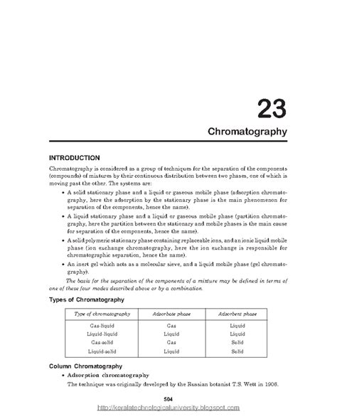 Engineering Chemistry 23- Chromatography - Chromatography ####### 504 ...